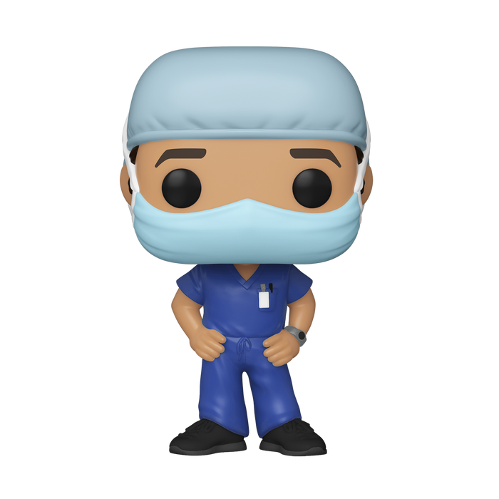 Funko POP! Heroes: Front Line Workers - Male (Blue Scrub) Vinyl Figure - for just $11.99! 