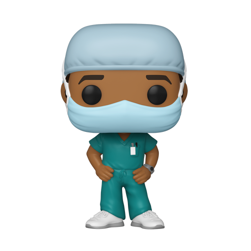 Funko POP! Heroes: Front Line Workers - Male (Green Scrub) Vinyl Figure - for just $11.99! 