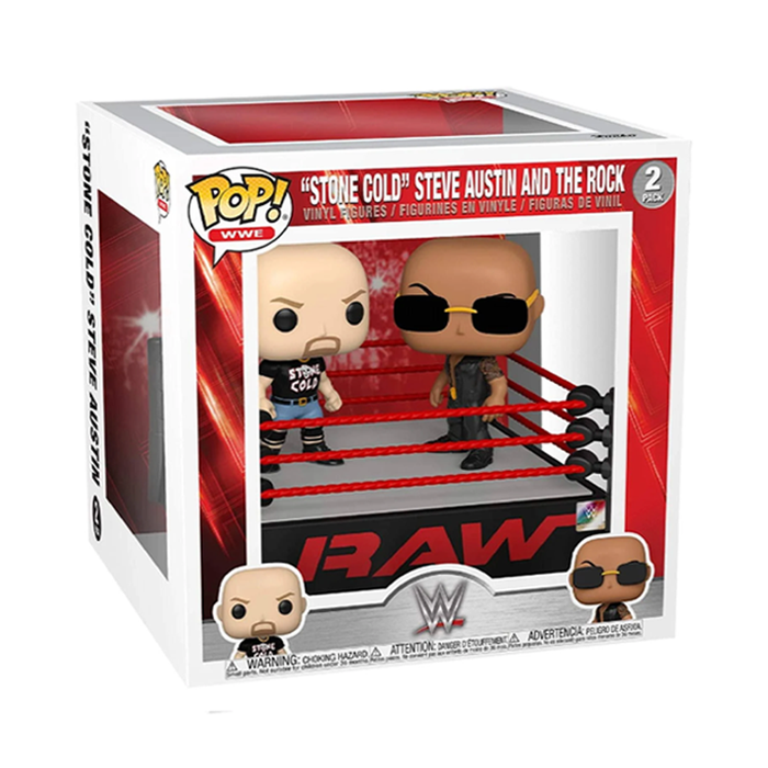 Funko POP! Moment: WWE - The Rock Vs. Stone Cold Steve Austin in Wrestling Ring Vinyl Figure #2 - for just $29.95! 