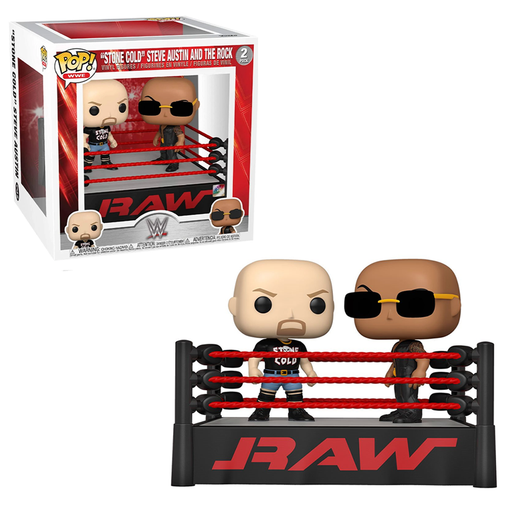 Funko POP! Moment: WWE - The Rock Vs. Stone Cold Steve Austin in Wrestling Ring Vinyl Figure #2 - for just $29.95! 