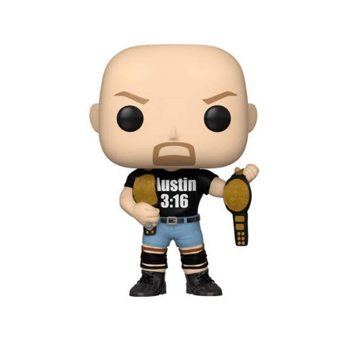 Funko POP! WWE - "Stone Cold" Steve Austin with Two Belts (Metallic) Vinyl Figure #89 Special Edition Exclusive - for just $29.99! 