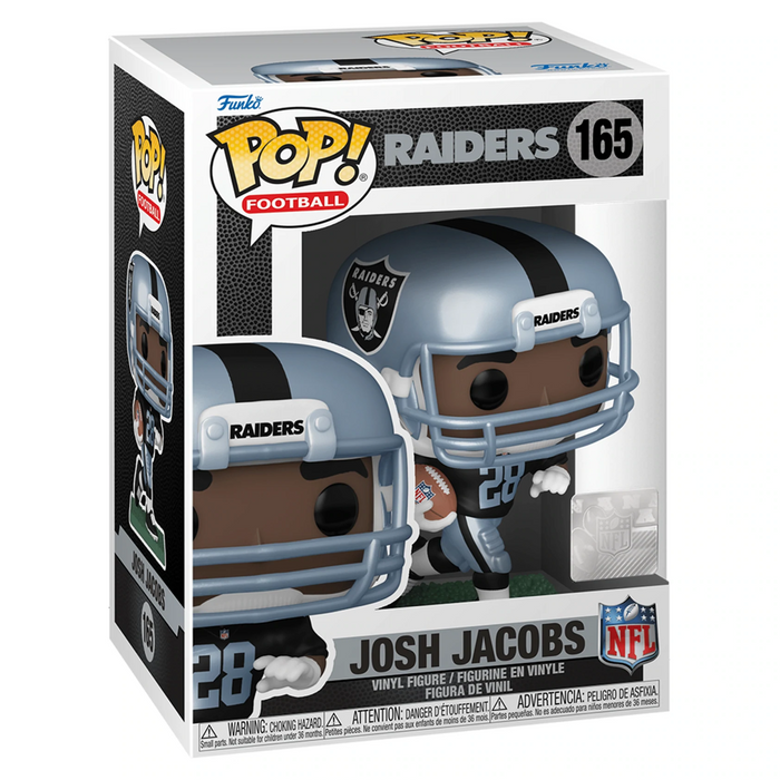 Funko POP! NFL: Raiders - Josh Jacobs (Home Uniform) (Metallic) Vinyl Figure #165 - for just $11.99! 