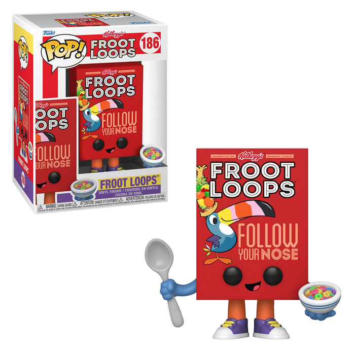 Funko POP! Ad Icons: Kelloggs - Froot Loops Cereal Box Vinyl Figure #186 - for just $11.99! 