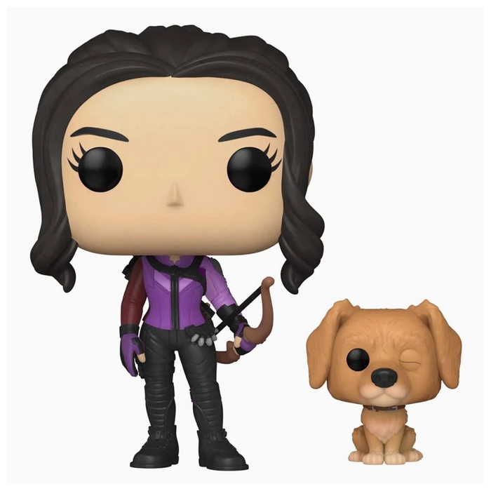 Funko POP! Marvel: Hawkeye - Kate Bishop with Lucky the Pizza Dog Vinyl Figure #1212 - for just $11.99! 