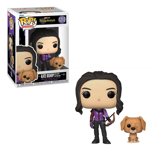 Funko POP! Marvel: Hawkeye - Kate Bishop with Lucky the Pizza Dog Vinyl Figure #1212 - for just $11.99! 