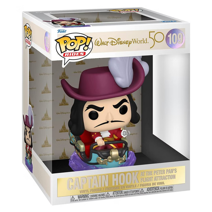 Funko POP! Ride: Walt Disney World 50th - Captain Hook on Peter Pan's Flight Attraction Vinyl Figure #109 - for just $29.99! 