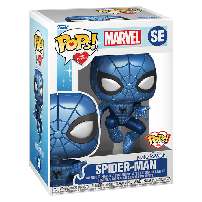 Funko POP! Make A Wish - Spider-Man (Metallic) Vinyl Figure - for just $11.99! 