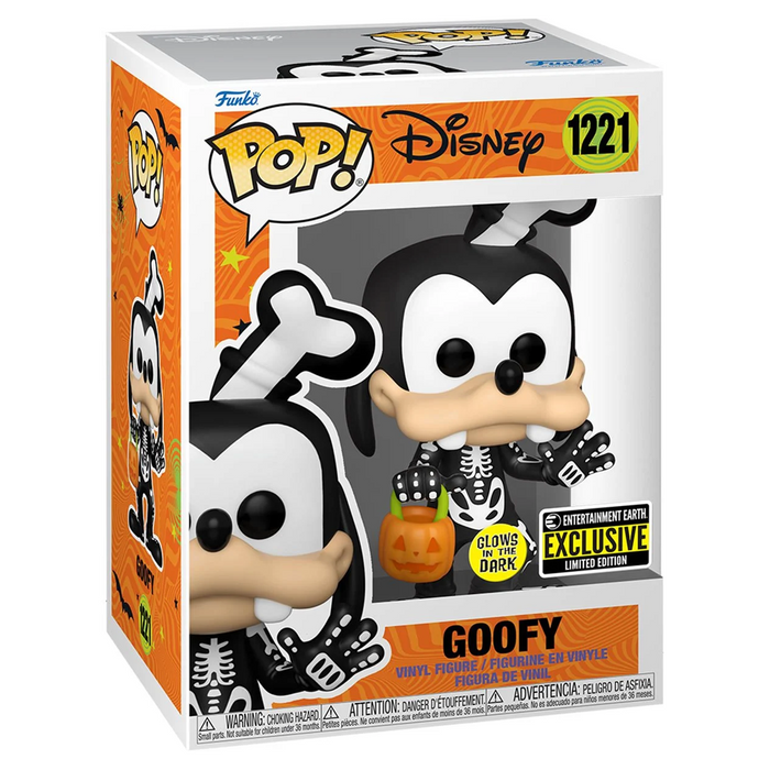 Funko POP! Disney - Skeleton Goofy (Glow in the Dark) Vinyl Figure #1221 Entertainment Earth Exclusive - for just $14.99! 
