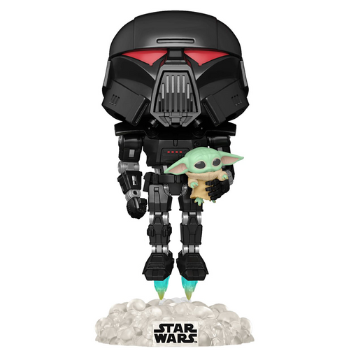 Funko POP! The Mandalorian - Dark Trooper with Grogu (Glow in the Dark) Vinyl Figure Entertainment Earth Exclusive - for just $15.99! 