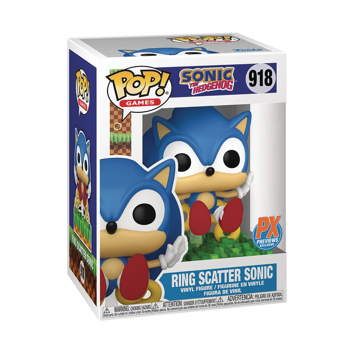 Funko POP! Games: Sonic the Hedgehog - Sonic (Ring Scatter) Vinyl Figure #918 Preview Exclusives (PX) - for just $14.99! 