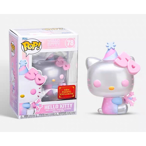 Funko POP! Sanrio: Hello Kitty 50th Anniversary - Hello Kitty with Party Hat Vinyl Figure #78 Asia Pacific Exclusive - for just $49.99! 