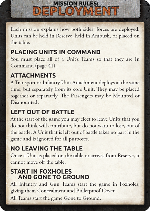 Flames of War: Mission Cards - for just $5! 