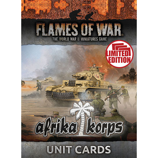 Flames of War: German Afrika Korps Unit Cards - for just $10! 