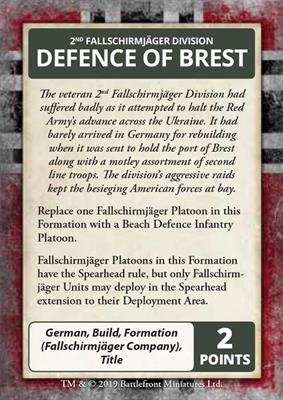 Flames of War: D-Day - German Command Cards - for just $10! 