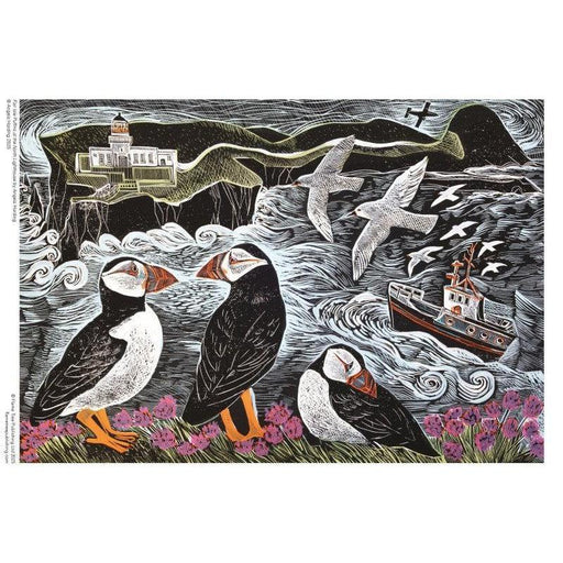 Fair Isle Puffins by Angela Harding 1000 Piece Jigsaw Puzzle Flame Tree - for just $19.99! 
