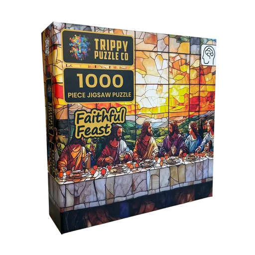 Faithful Feast 1000 Piece Jigsaw Puzzle Trippy - for just $19.99! 