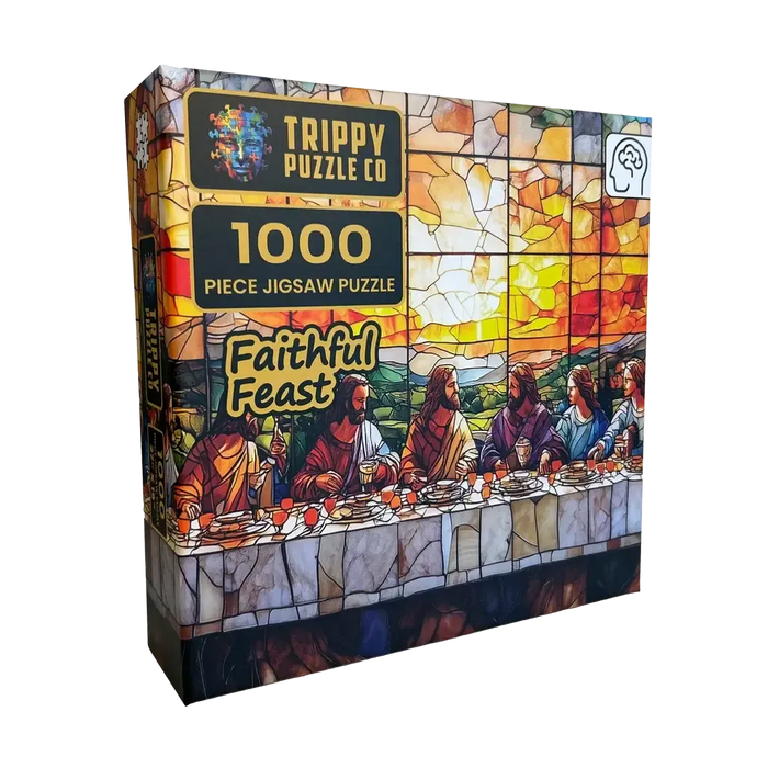 Faithful Feast 1000 Piece Jigsaw Puzzle Trippy - for just $19.99! 