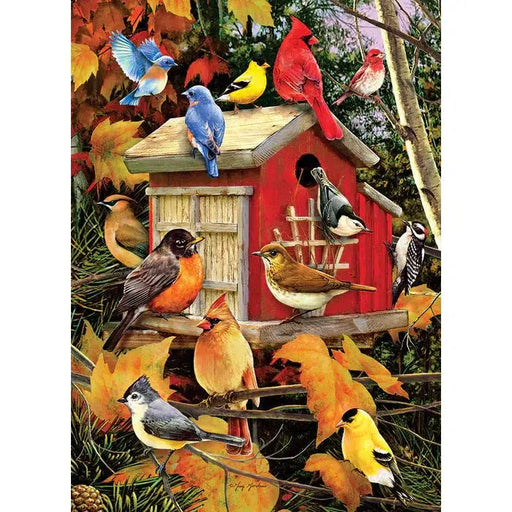 Fall Birdhouse 500 Piece Jigsaw Puzzle Cobble Hill - for just $17.99! 