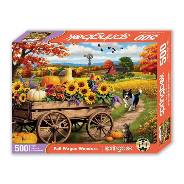 Fall Wagon Wonders 500 Piece Jigsaw Puzzle Springbok - for just $17.99! 