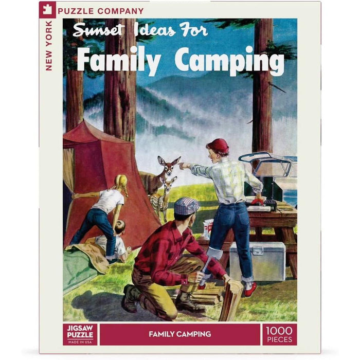 Family Camping Sunset Magazine 1000 Piece Jigsaw Puzzle NYPC - for just $28.99! 