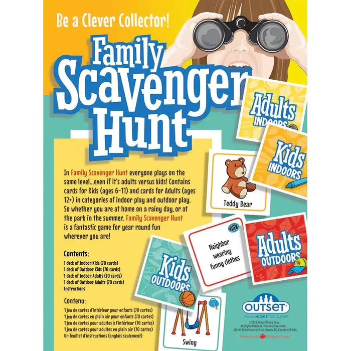 Family Scavenger Hunt Card Game Outset - for just $17.99! 