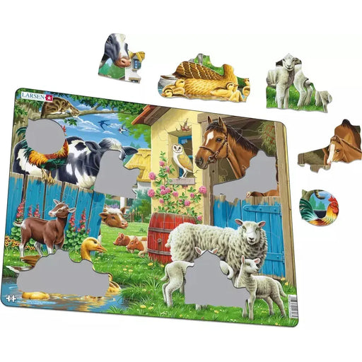 Farm Animals 23 Piece Tray Jigsaw Puzzle Larsen - for just $11.99! 