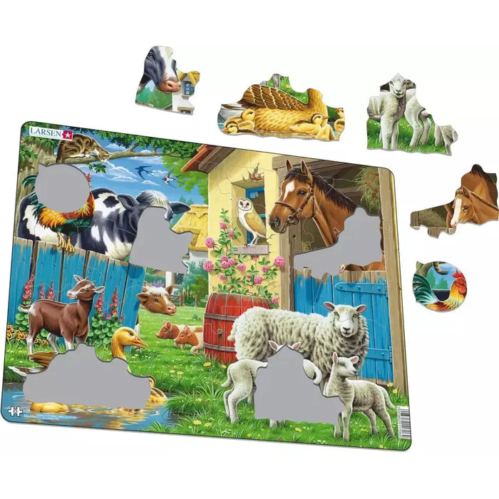 Farm Animals 23 Piece Tray Jigsaw Puzzle Larsen - for just $11.99! 