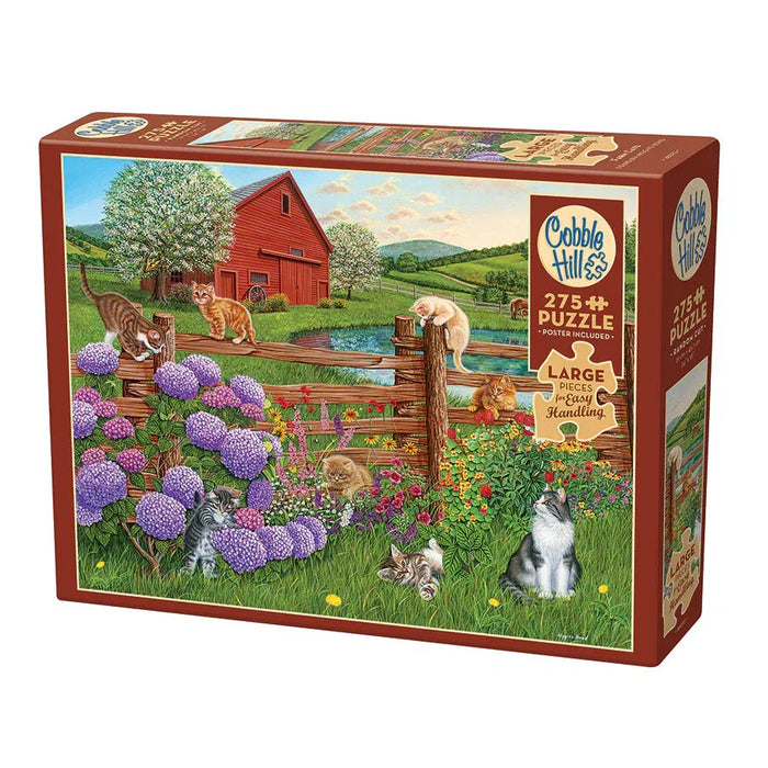 Farm Cats 275 Large Piece Jigsaw Puzzle Cobble Hill - for just $17.99! 