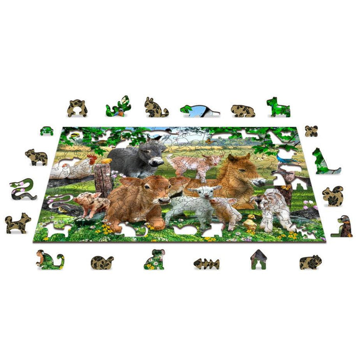 Farm Kindergarten 300 Piece Wood Jigsaw Puzzle Wooden City - for just $24.99! 