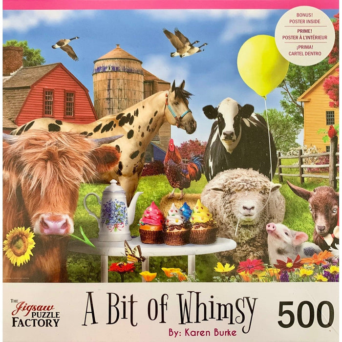 Farm Party A Bit of Whimsy 500 Piece Jigsaw Puzzle Leap Year - for just $14.99! 