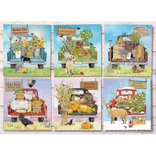 Farmer's Market Trucks 1000 Piece Jigsaw Puzzle Cobble Hill - for just $19.99! 