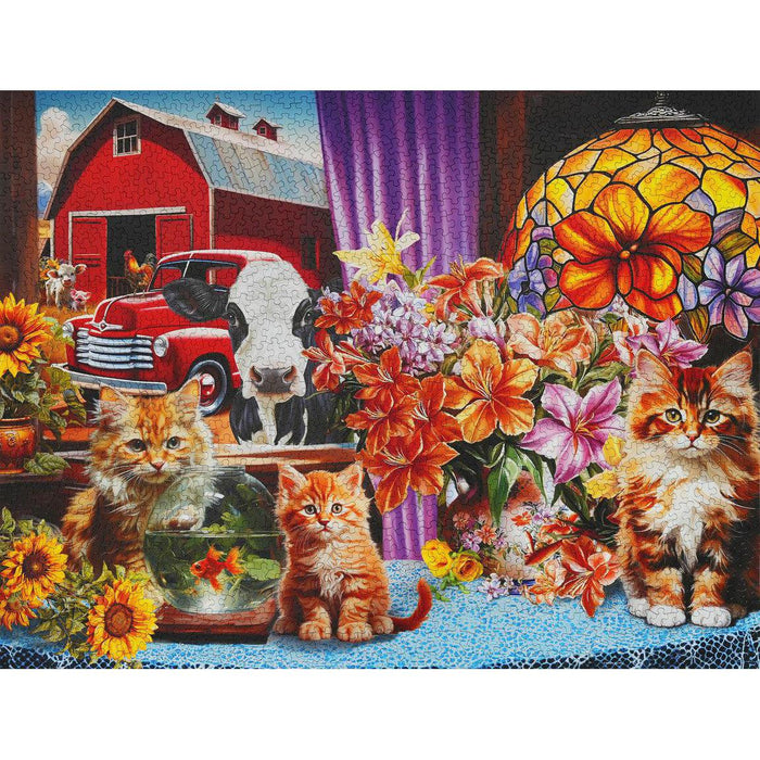 Farmhouse View 1500 Piece Jigsaw Puzzle Springbok - for just $24.99! 