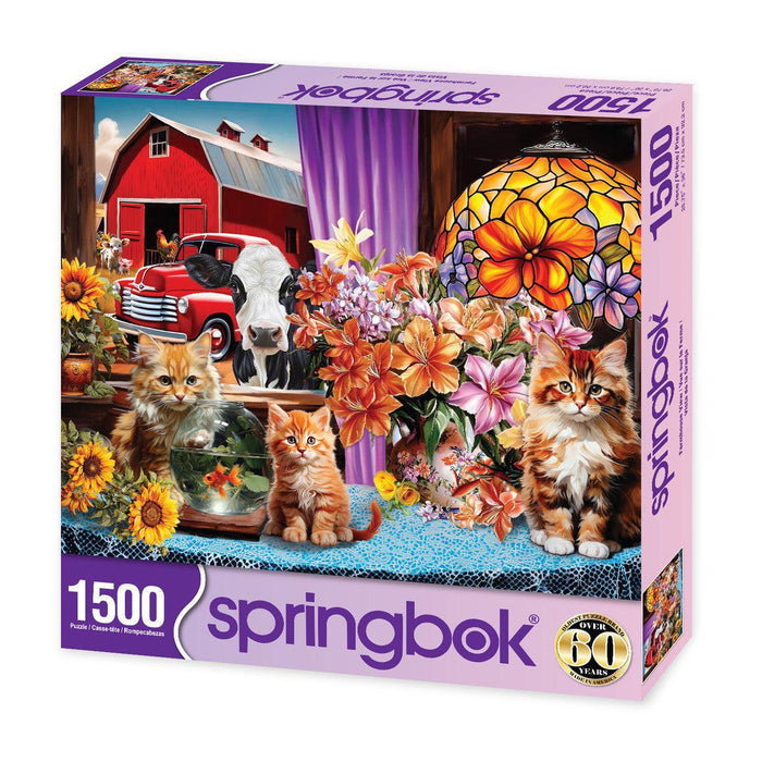 Farmhouse View 1500 Piece Jigsaw Puzzle Springbok - for just $24.99! 