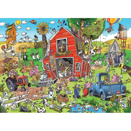 Farmyard Folly Doodle Town 1000 Piece Jigsaw Puzzle Cobble Hill - for just $19.99! 