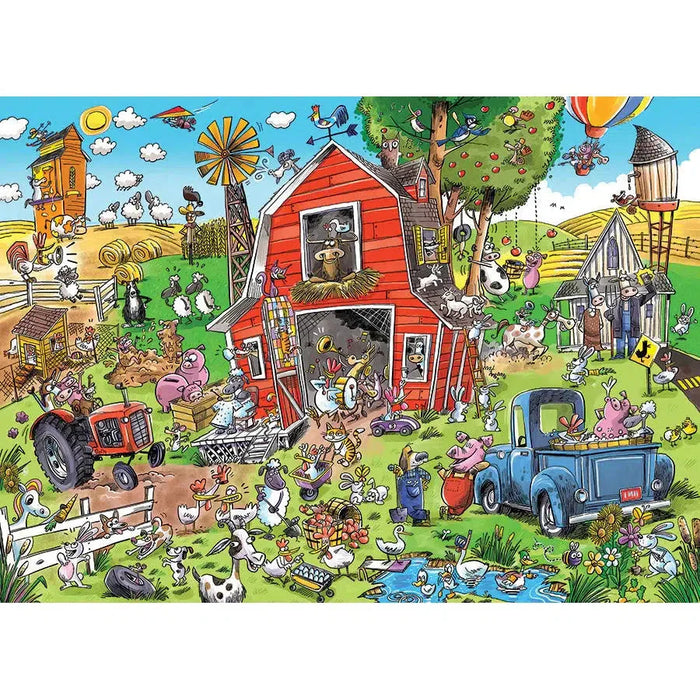 Farmyard Folly Doodle Town 1000 Piece Jigsaw Puzzle Cobble Hill - for just $19.99! 