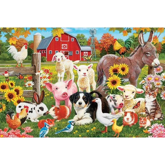 Farmyard Greetings 35 Piece Floor Jigsaw Puzzle Cobble Hill - for just $19.99! 
