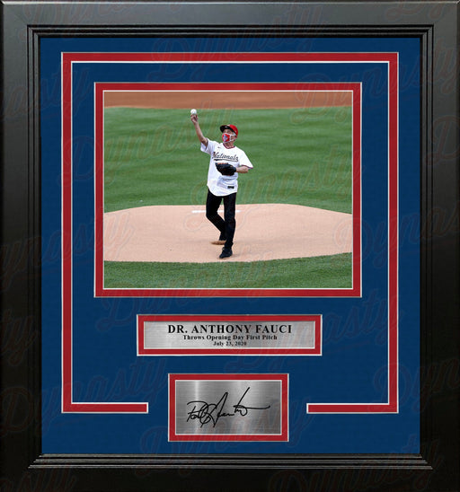 Dr. Anthony Fauci 2020 Washington Nationals First Pitch 8x10 Framed Photo with Engraved Autograph - for just $79.99! 