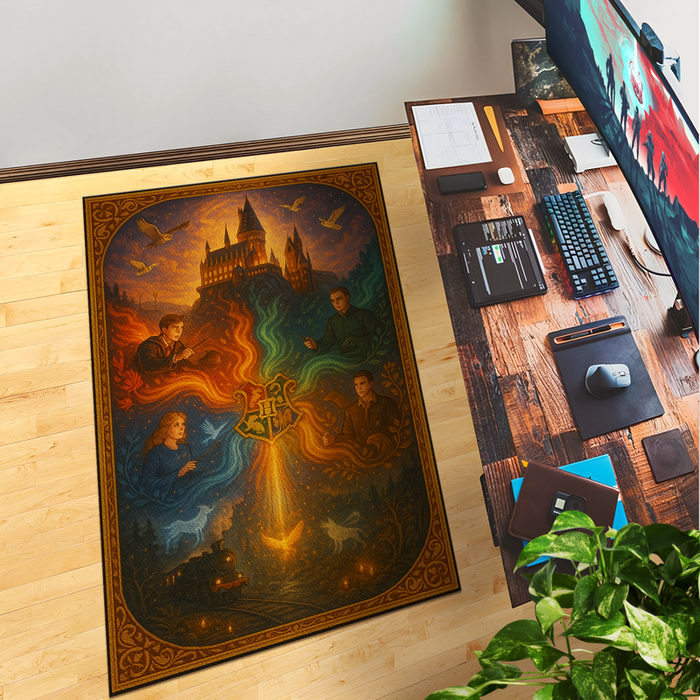 Harry Potter Hogwarts Inspired Decor Rug- 62x40 inches - for just $44.99! 