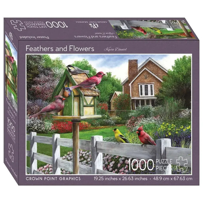 Feathers & Flowers 1000 Piece Soft Touch Jigsaw Puzzle Crown Point - for just $19.99! 