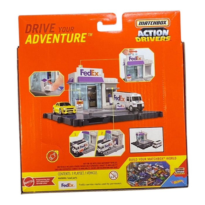 Matchbox Fedex Package Center - Action Drivers Vehicle Playset w/ Express Delivery Van - for just $29.99! 