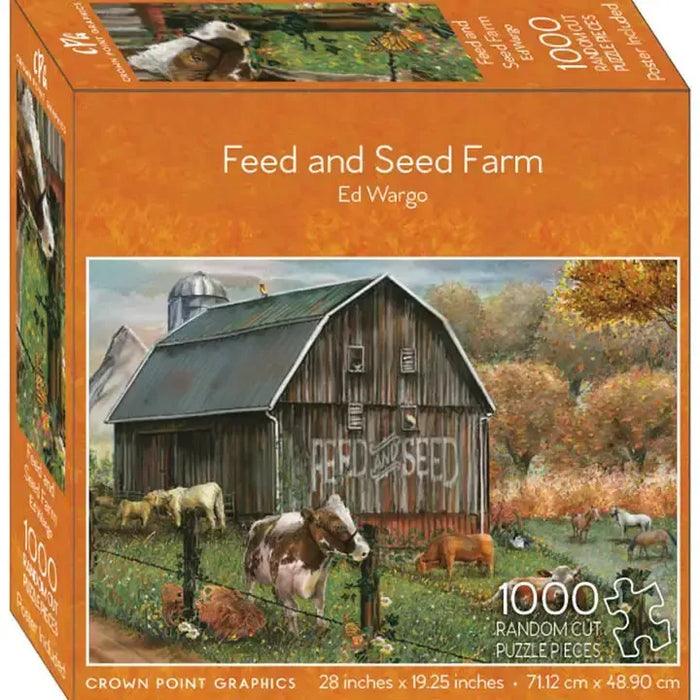 Feed & Seed Farm 1000 Piece Jigsaw Puzzle Crown Point - for just $19.99! 