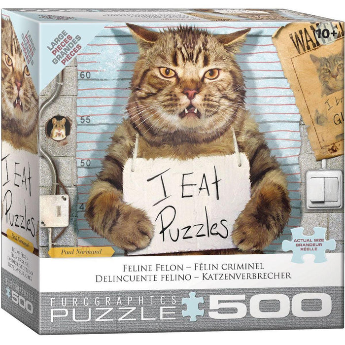Feline Felon 500 Piece Jigsaw Puzzle Eurographics - for just $17.99! 