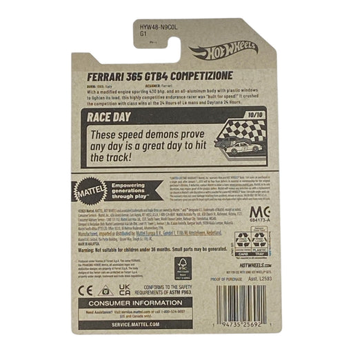 Hot Wheels Ferrari 365 GTB4 Competizione - Race Day Series 10/10 - for just $2.29! 