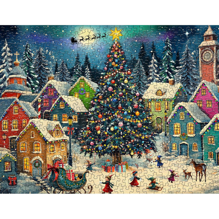 Festive Christmas Village 500 Piece Jigsaw Puzzle Springbok - for just $17.99! 