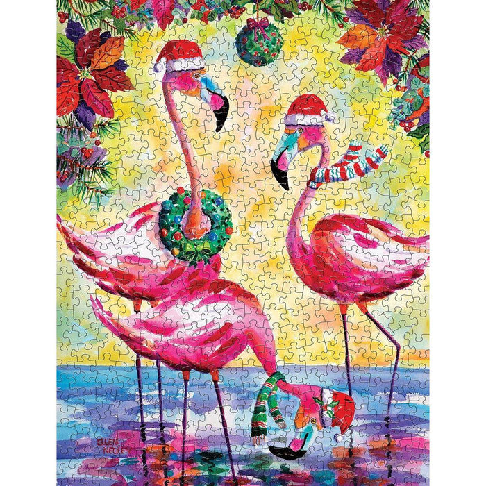 Festive Flamingos 500 Piece Jigsaw Puzzle Springbok - for just $17.99! 