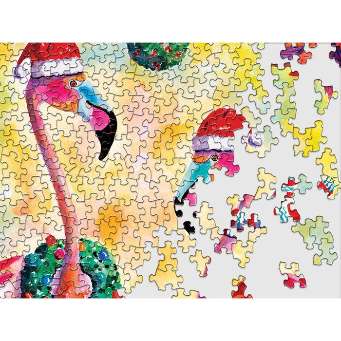 Festive Flamingos 500 Piece Jigsaw Puzzle Springbok - for just $17.99! 