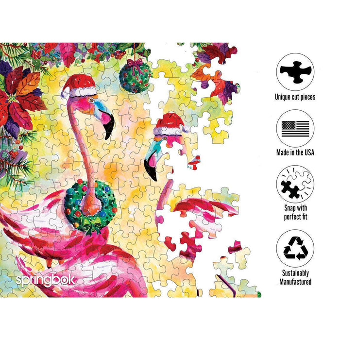 Festive Flamingos 500 Piece Jigsaw Puzzle Springbok - for just $17.99! 