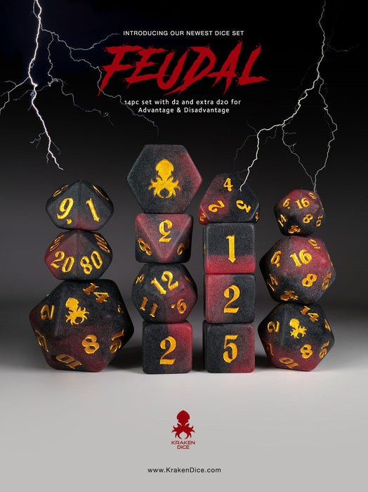 Kraken Dice Matte Dice Sets for TTRPGS - for just $24.95! 