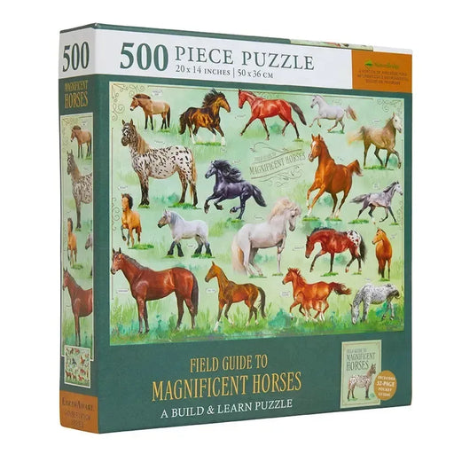 Field Guide To Magnificent Horses 500 Piece Jigsaw Puzzle Insights - for just $17.99! 