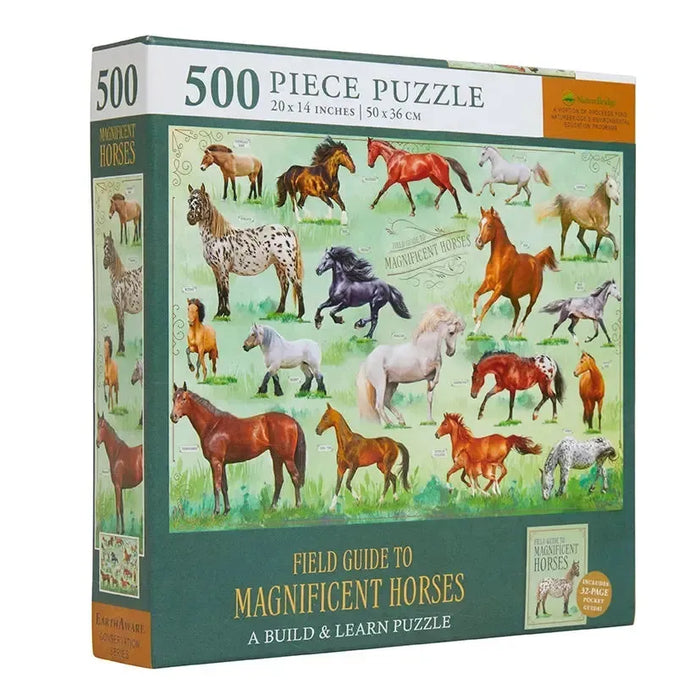 Field Guide To Magnificent Horses 500 Piece Jigsaw Puzzle Insights - for just $17.99! 